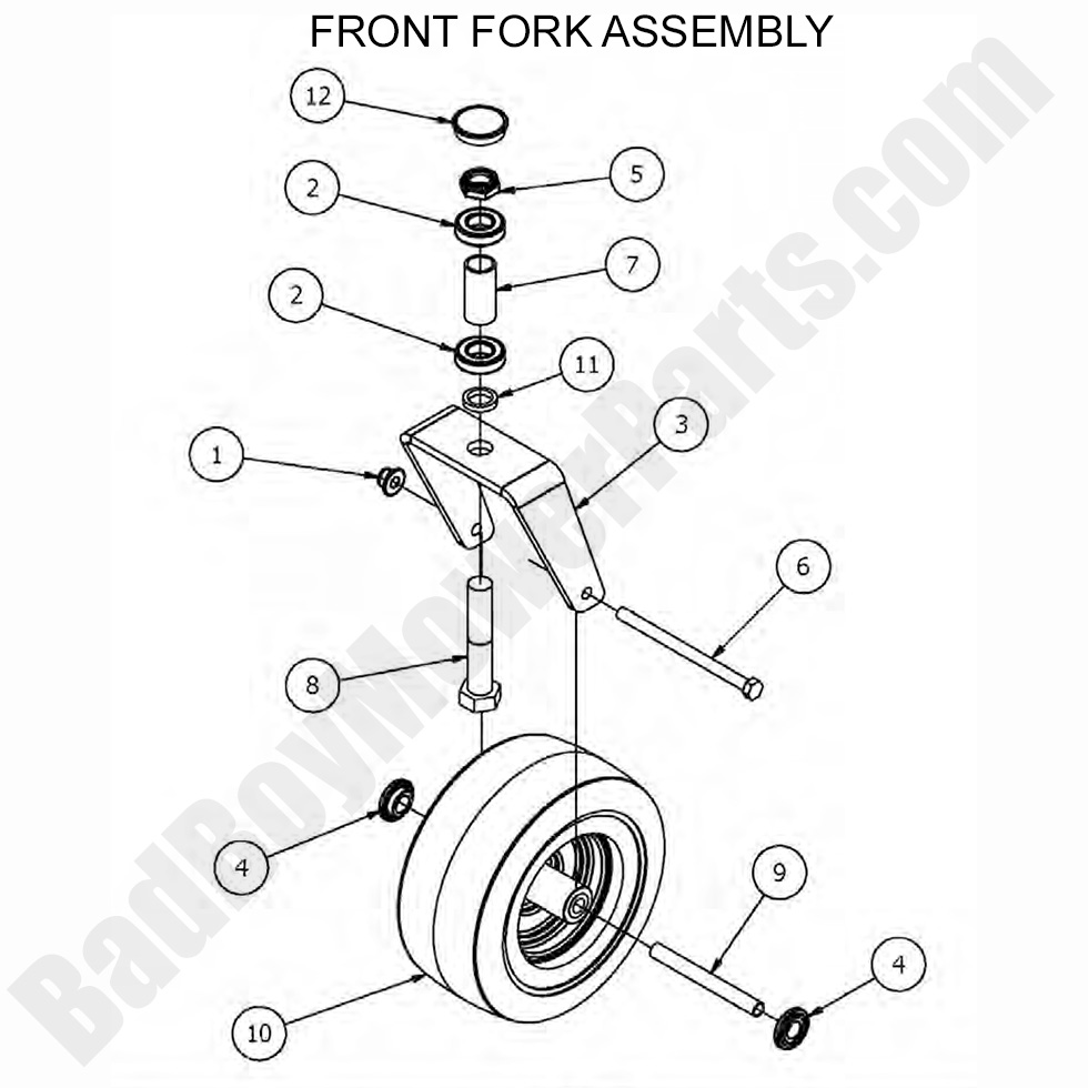 2017 Walk Behind - Front Fork Assembly